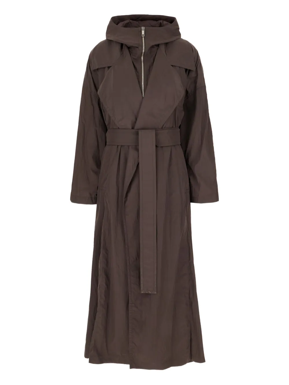 

Плащ с капюшоном и поясом Sportmax, коричневый