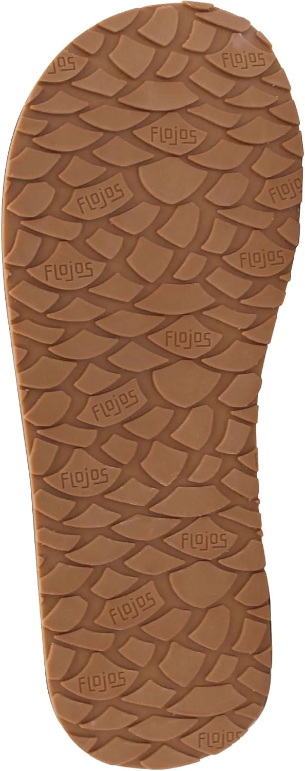 Шлепанцы Flojos Padre Men's Sandal, Perf Detail Strap On Kush Bed, коричневый — фото 4