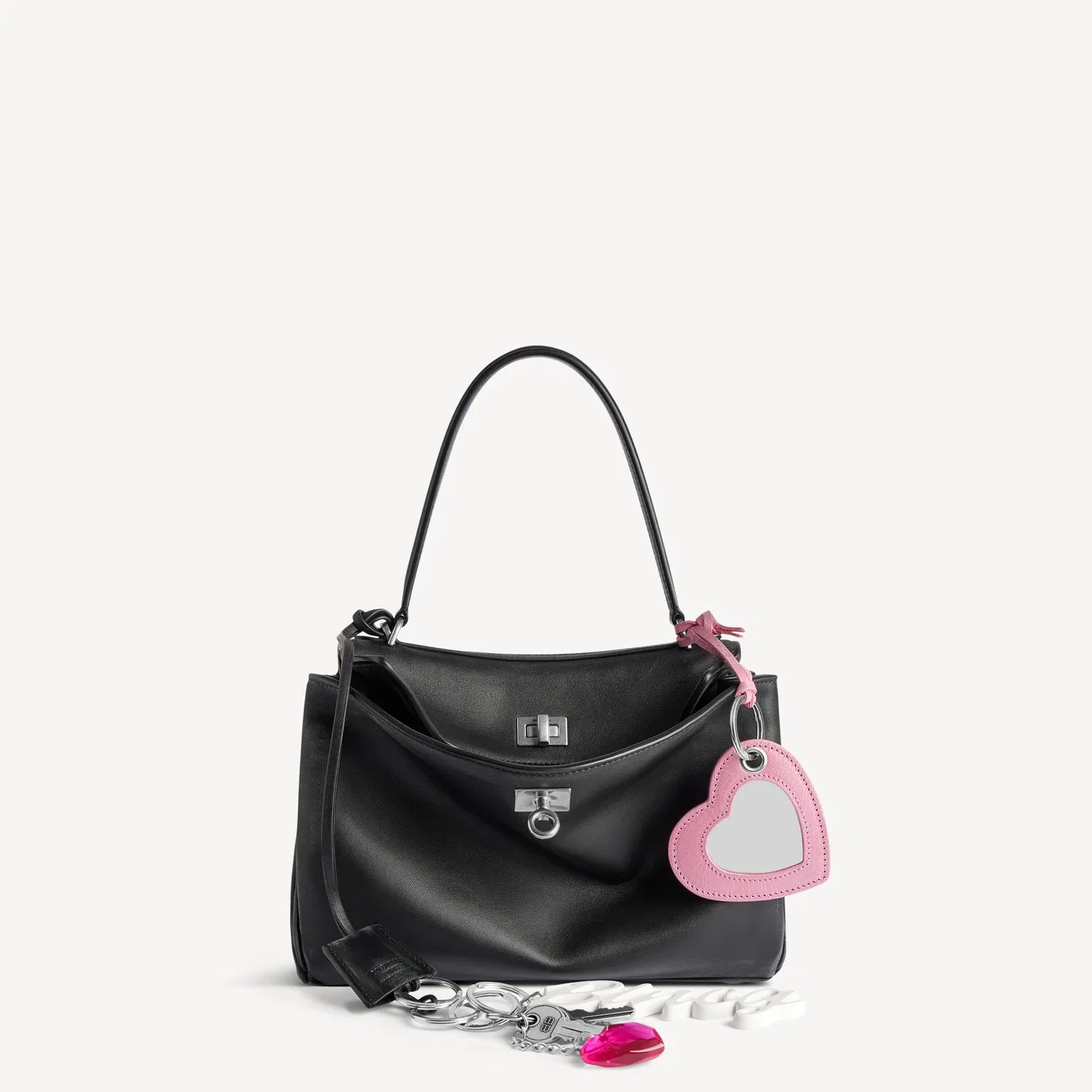 Женская небольшая сумка Rodeo с одним брелоком, черная BALENCIAGA, черный