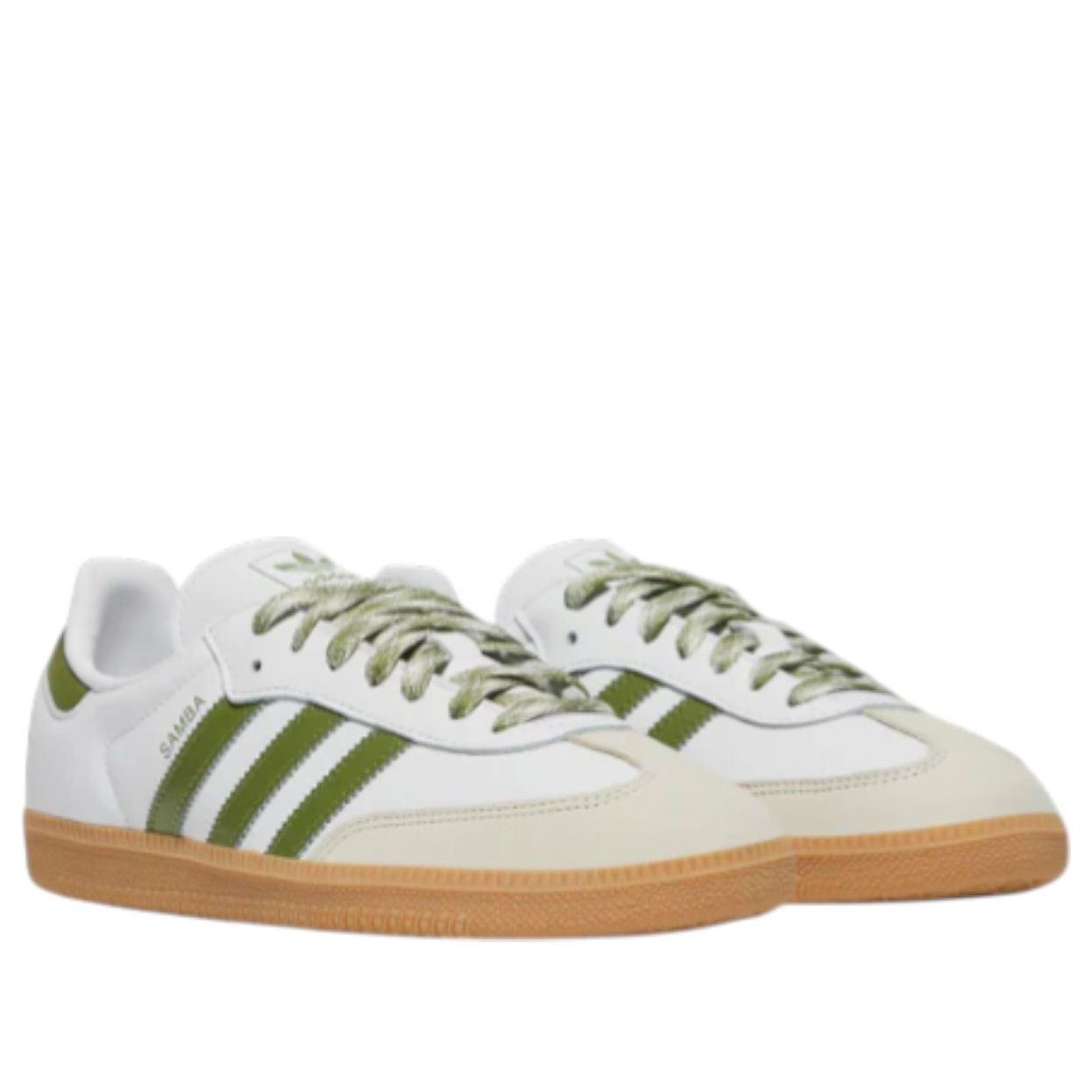 Кроссовки (WMNS) adidas Samba OG 'Cloud White Tech Olive' — фото 2