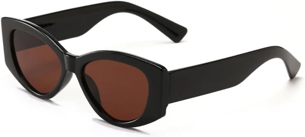 

Солнцезащитные очки с защитой от УФ-излучения UV400 | Оправа «кошачий глаз» с цветными линзами | Для женщин и мужчин, для занятий спортом на открытом воздухе и вождения DSVIGF, Black-brown