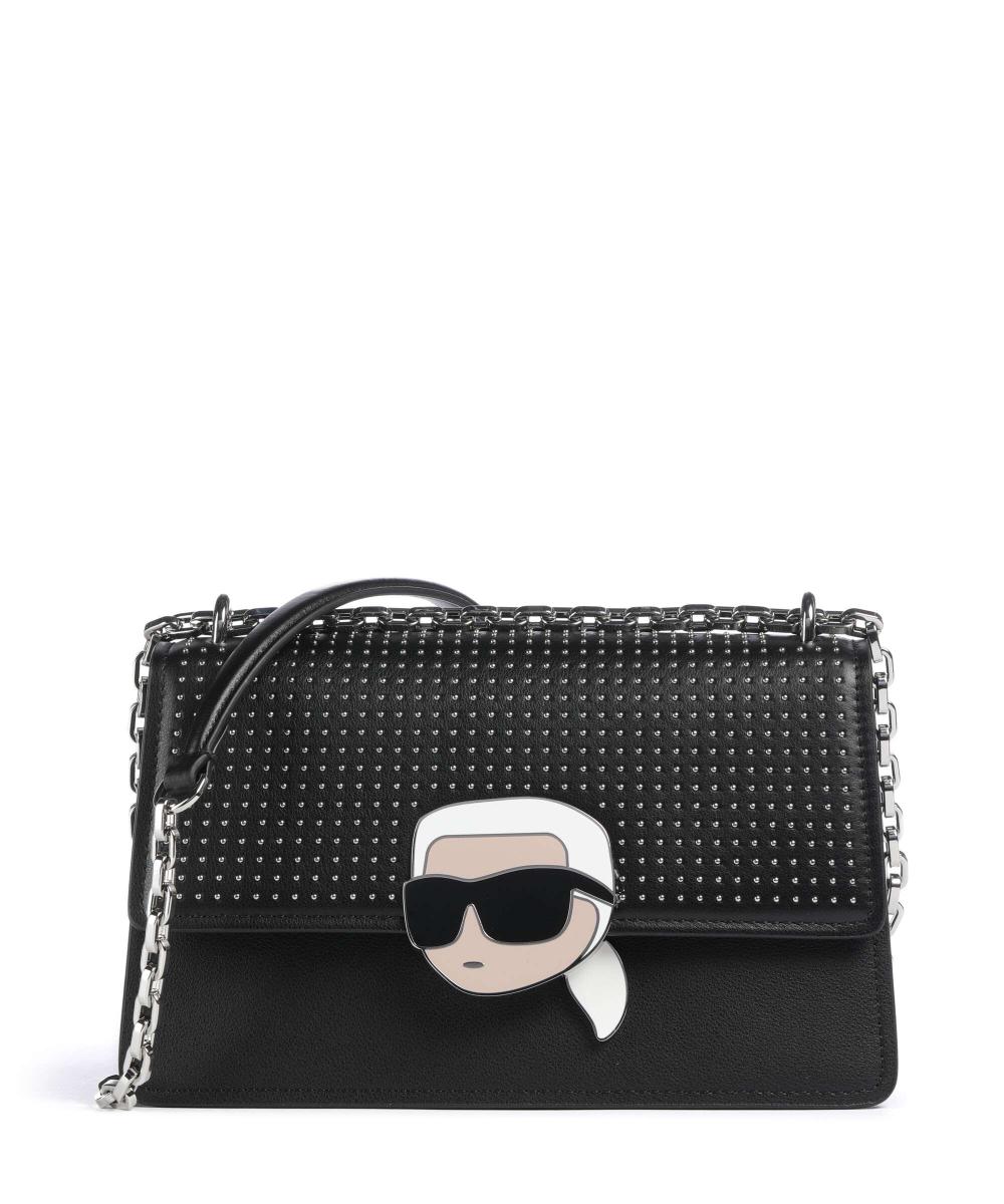 

Сумка через плечо k/ikonik 2.0 из мелкозернистой яловой кожи Karl Lagerfeld, черный