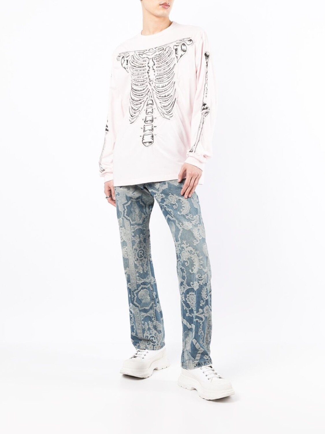 

Футболка с длинными рукавами Doublet, розовый