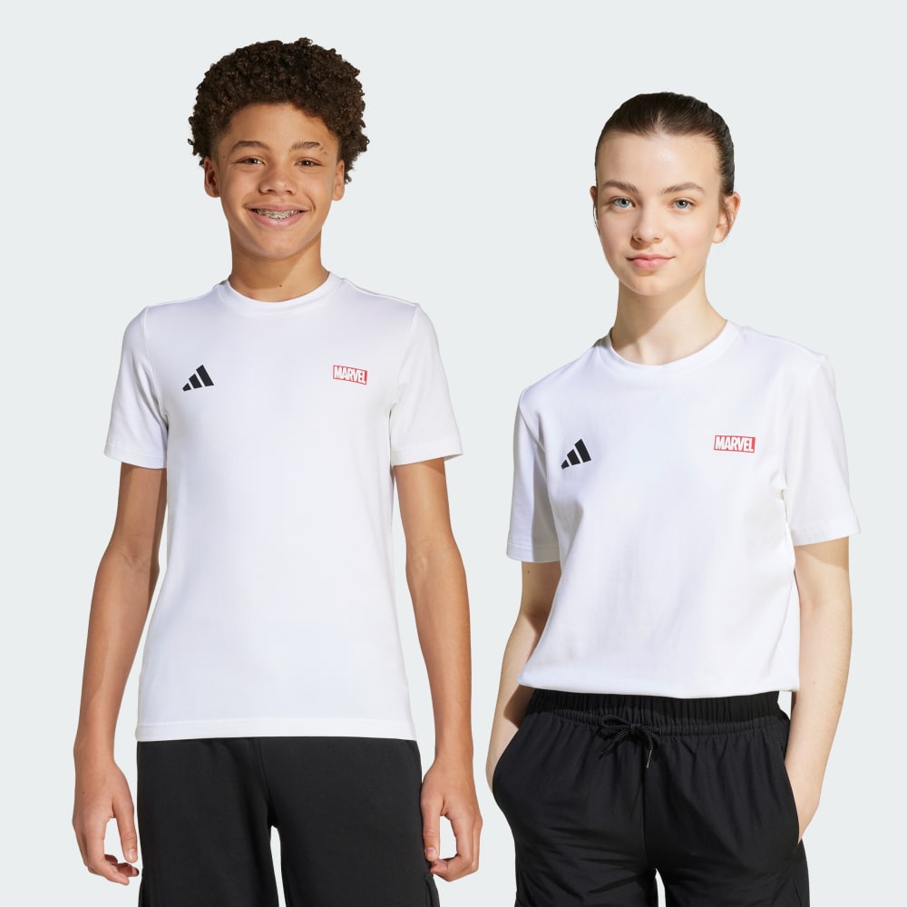 

Футболка Adidas Marvel Spider-Man Graphics Tee Kids, белый/черный