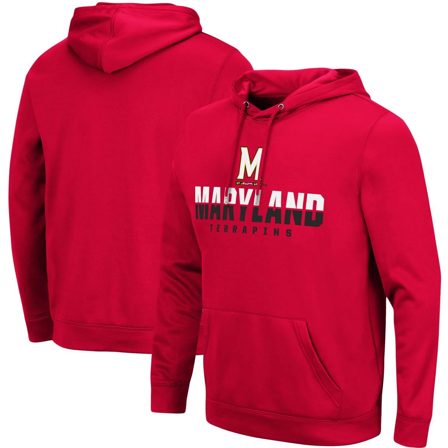 

Мужской красный пуловер с капюшоном Maryland Terrapins Lantern Colosseum
