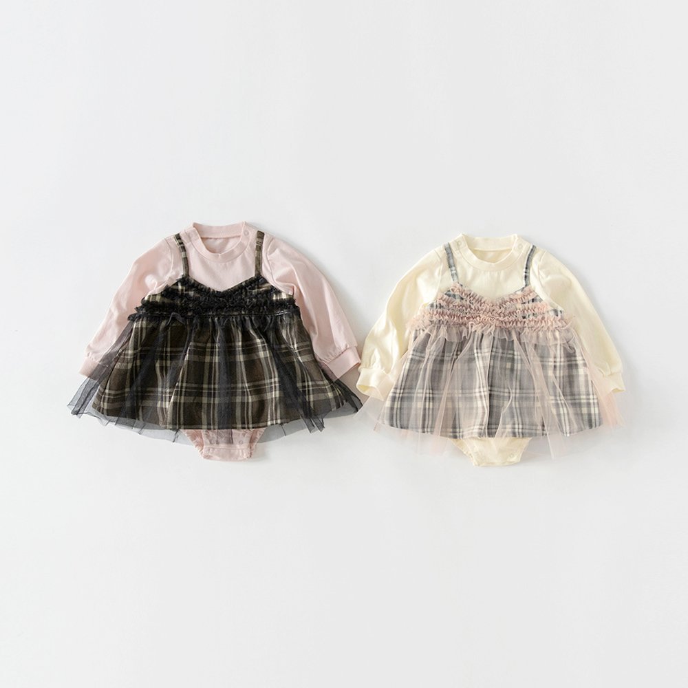 Комбинезон в клетку, сочетающийся с юбкой-свитером. Branshes, black — фото 3