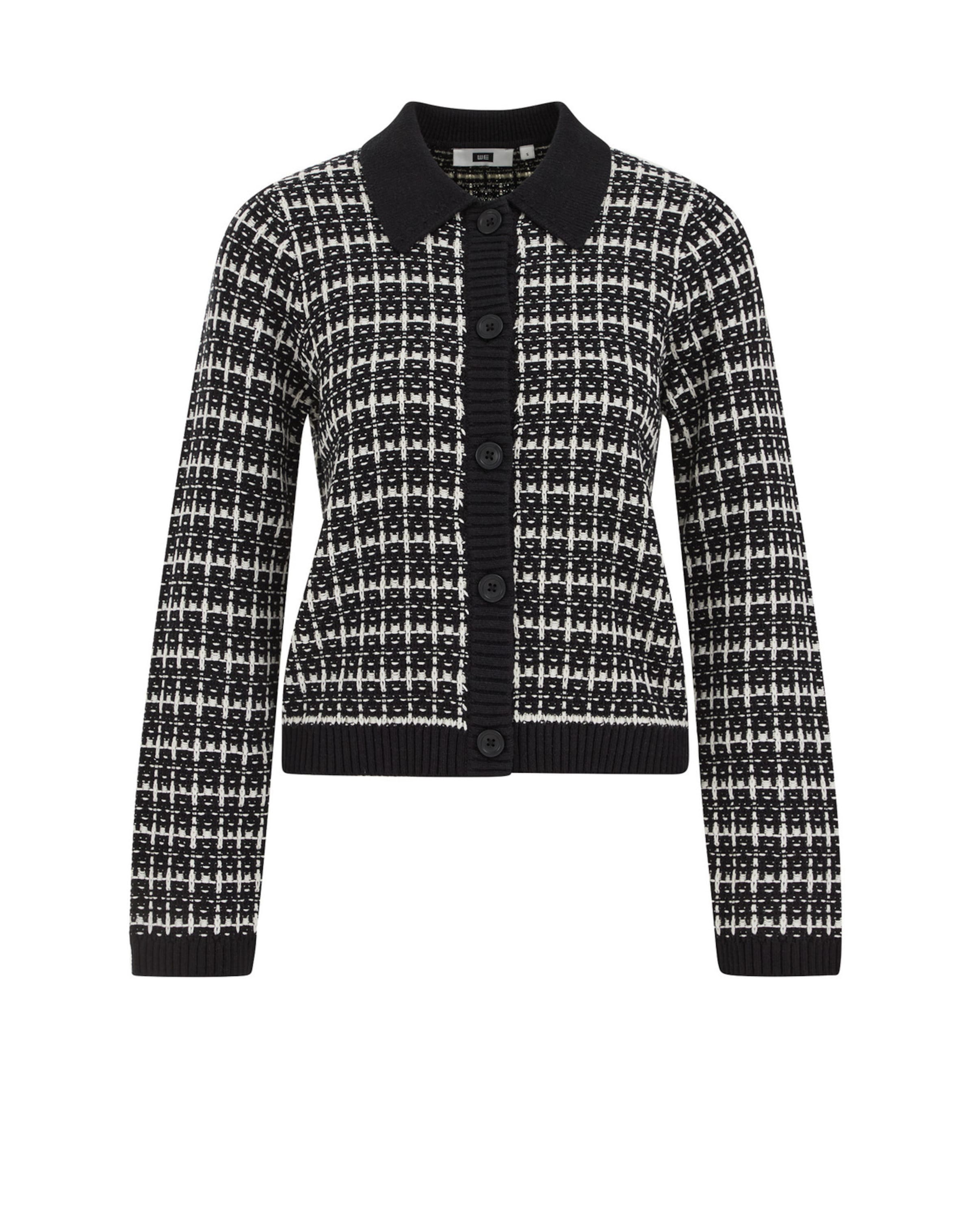 

WE Fashion Вязаный кардиган в черном цвете