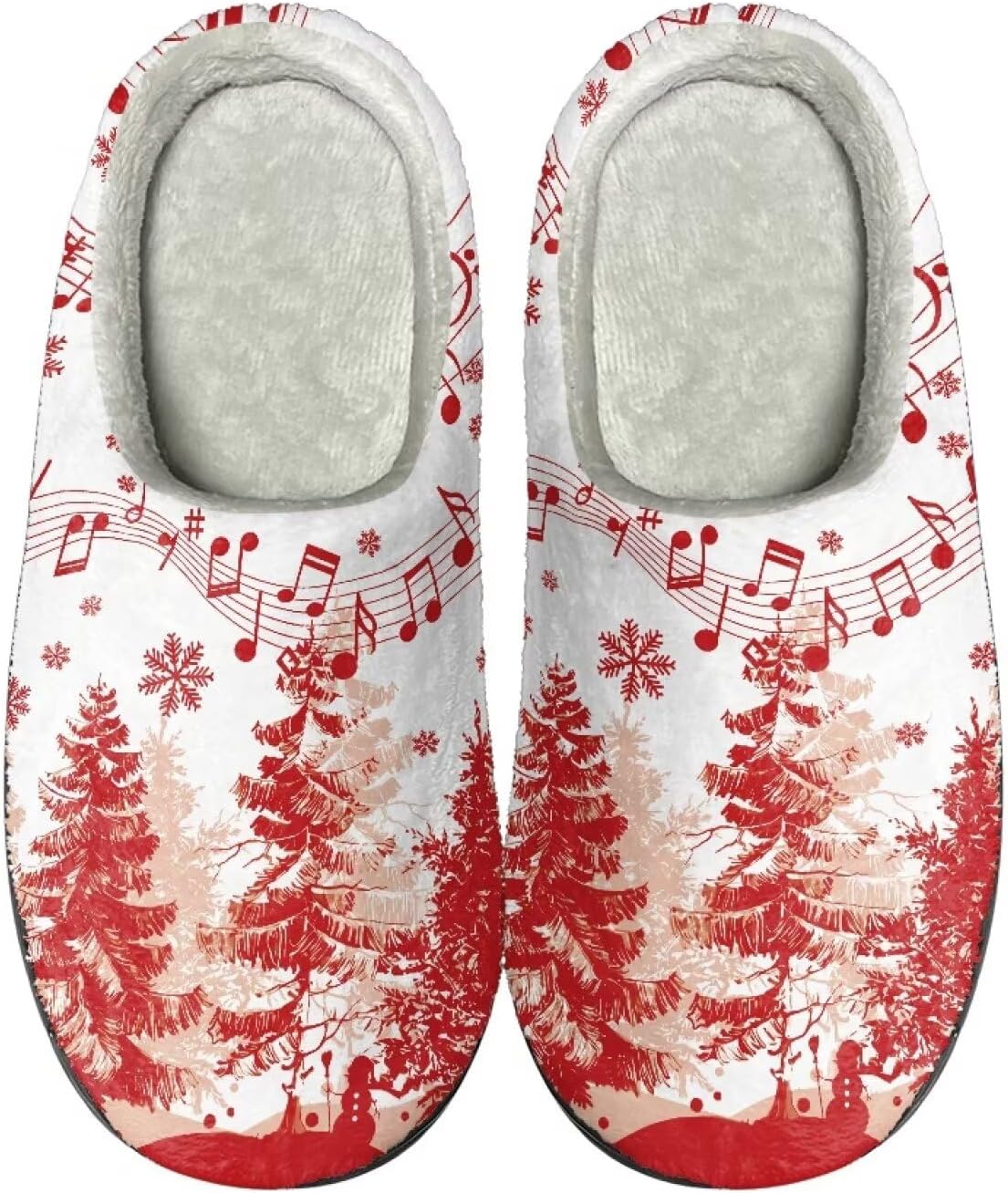 

Тапочки Showudesigns для женщин и мужчин, размер 4-12, зимние домашние тапочки, Christmas Tree