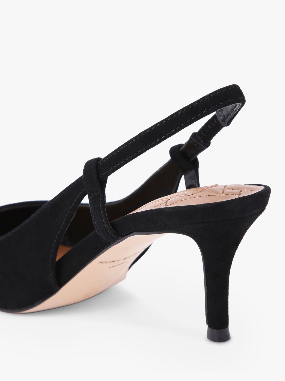 Kurt Geiger London Belgravia Замшевые туфли-лодочки с пяткой на пятке, черный — фото 3