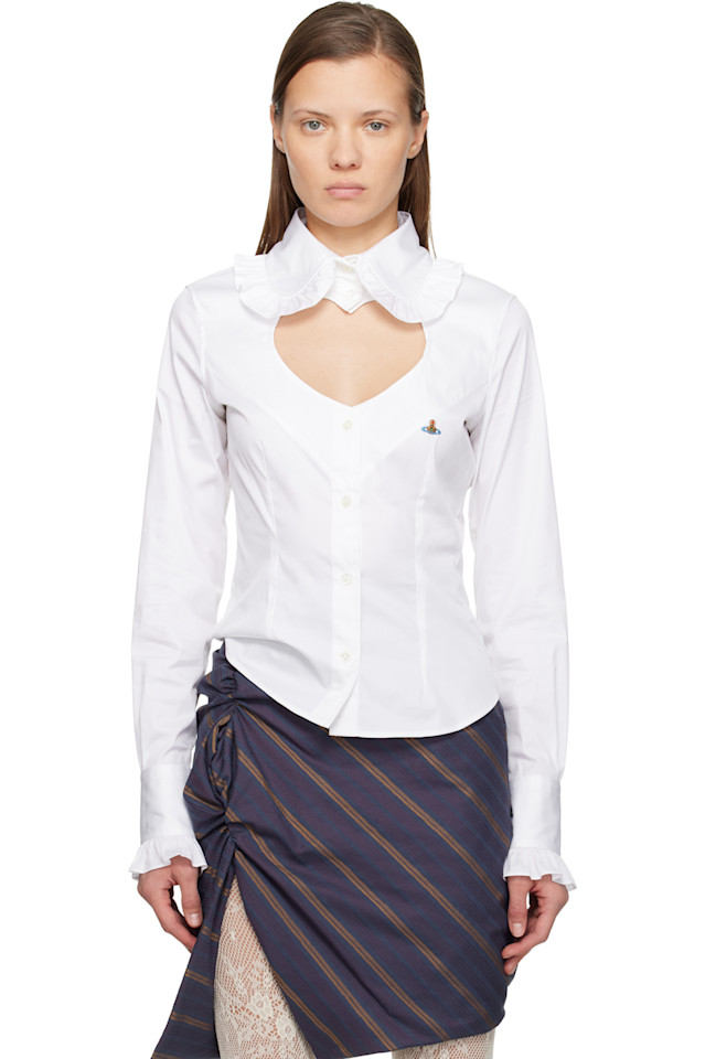 

Рубашка с оборками в стиле Тулузы Vivienne Westwood, белый