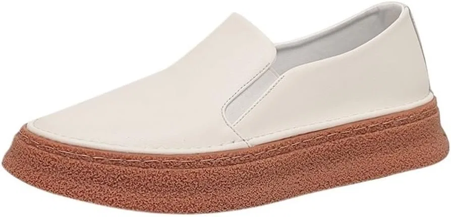 Лоферы кожаные мужские на каблуке, White DHFIRUFSHLO
