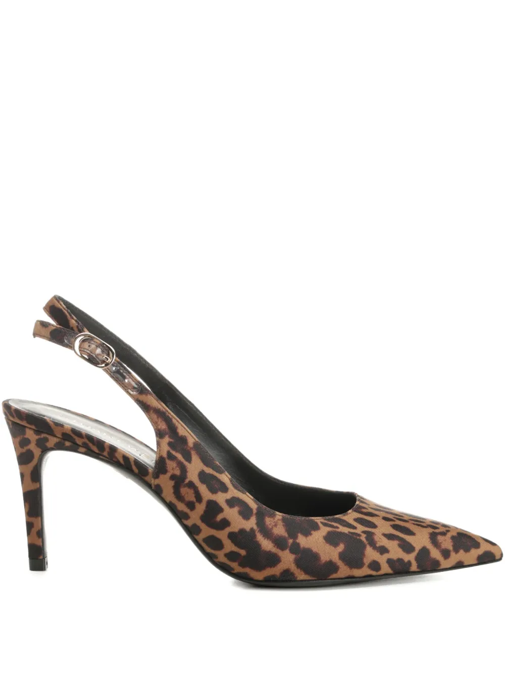 75-миллиметровые туфли Stuart Power с открытой пяткой Stuart Weitzman, коричневый