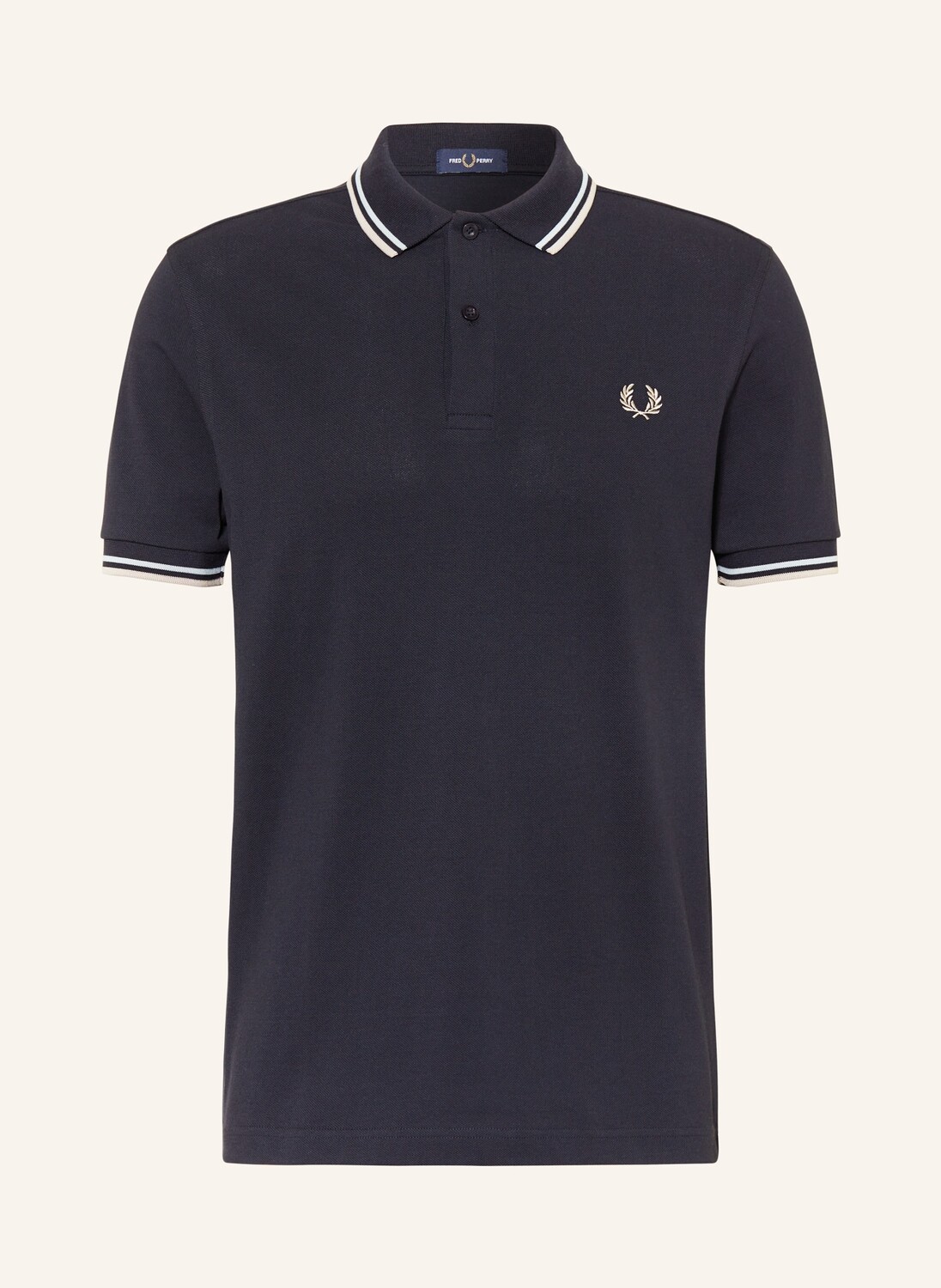 

Рубашка-поло из пике FRED PERRY, цвет DUNKELBLAU/MINT/GRAU