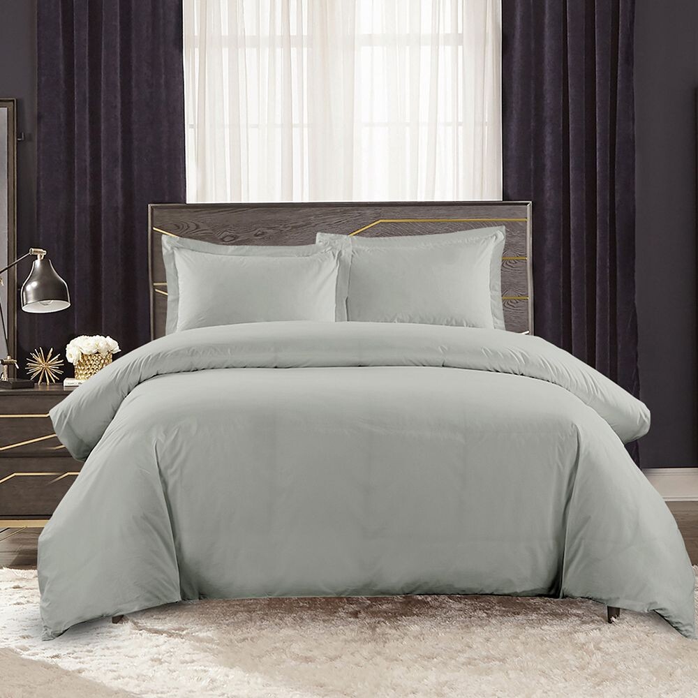 

Набор пододеяльников из хрустящего и прохладного перкаля Egyptian Linens, серый