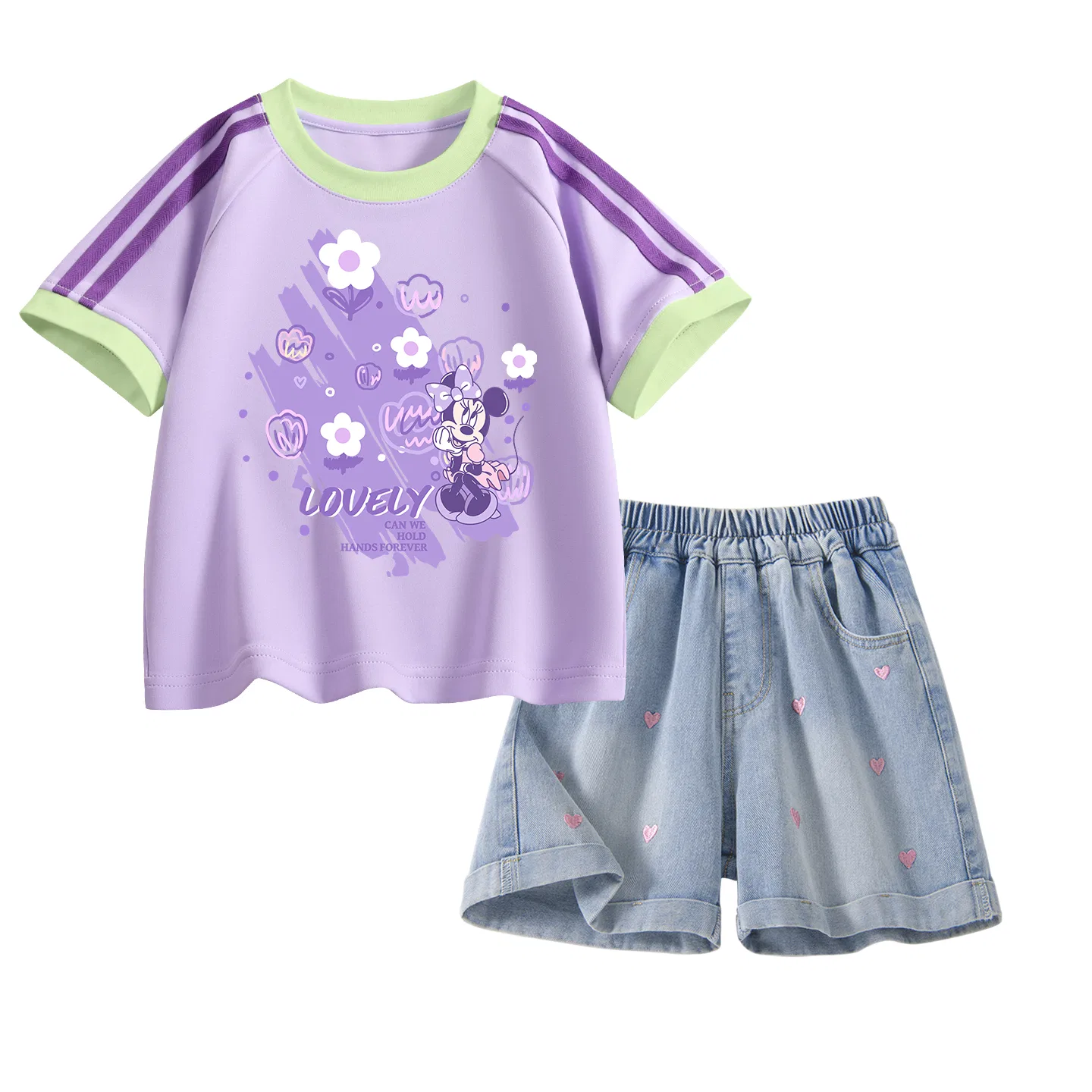 Детский спортивный костюм Disney Casual Sportswear 2 Piece Set в цвете медовый и джинсовый синий — фото 4