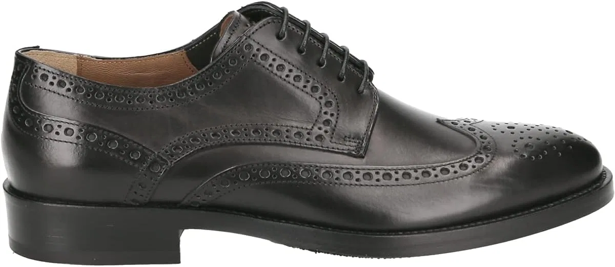 Мужские туфли на шнуровке Lüke Schuhe 235S из гладкой кожи, черные — фото 2