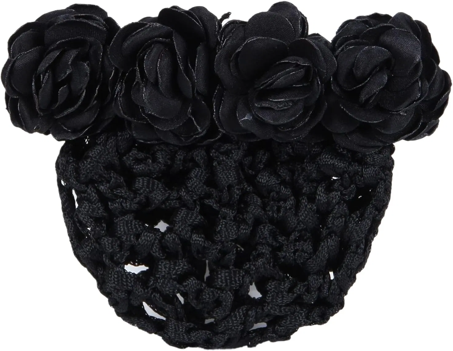 Сетка для пучка волос с 4 розами Blausky, Black A