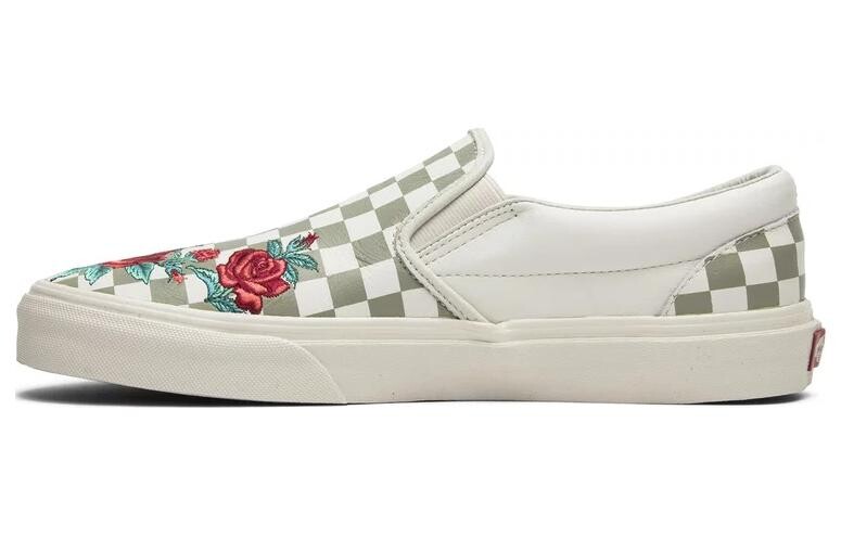

Кроссовки Slip-On Rose Embroidery Vans, белый/красный/зеленый