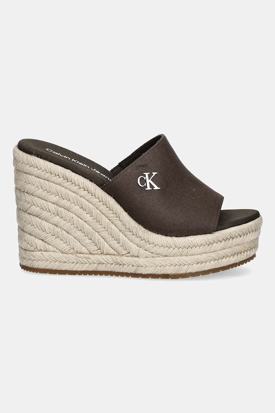 Шлепанцы Wedge Rope Slide MG Calvin Klein Jeans, коричневый — фото 2