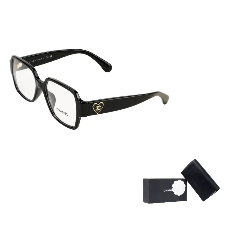 

CHANEL Пластиковая оправа для очков в форме бабочки Unisex, Black