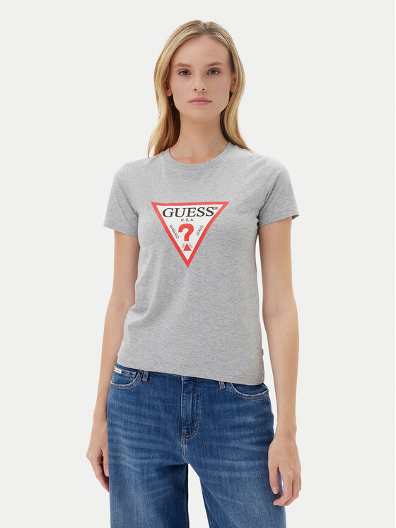 

Облегающая футболка W4YI04 J1314 Guess Jeans, серый