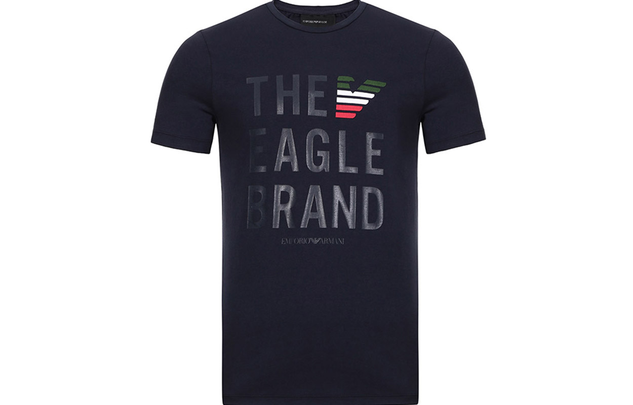 

EMPORIO ARMANI Футболка мужская темно-синяя, Синий, EMPORIO ARMANI Футболка мужская темно-синяя