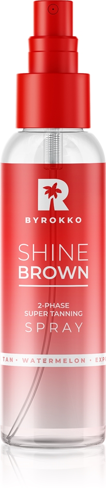 

Спрей-Ускоритель загара Shine Brown с ароматом арбуза для лица и тела Byrokko, 104 мл