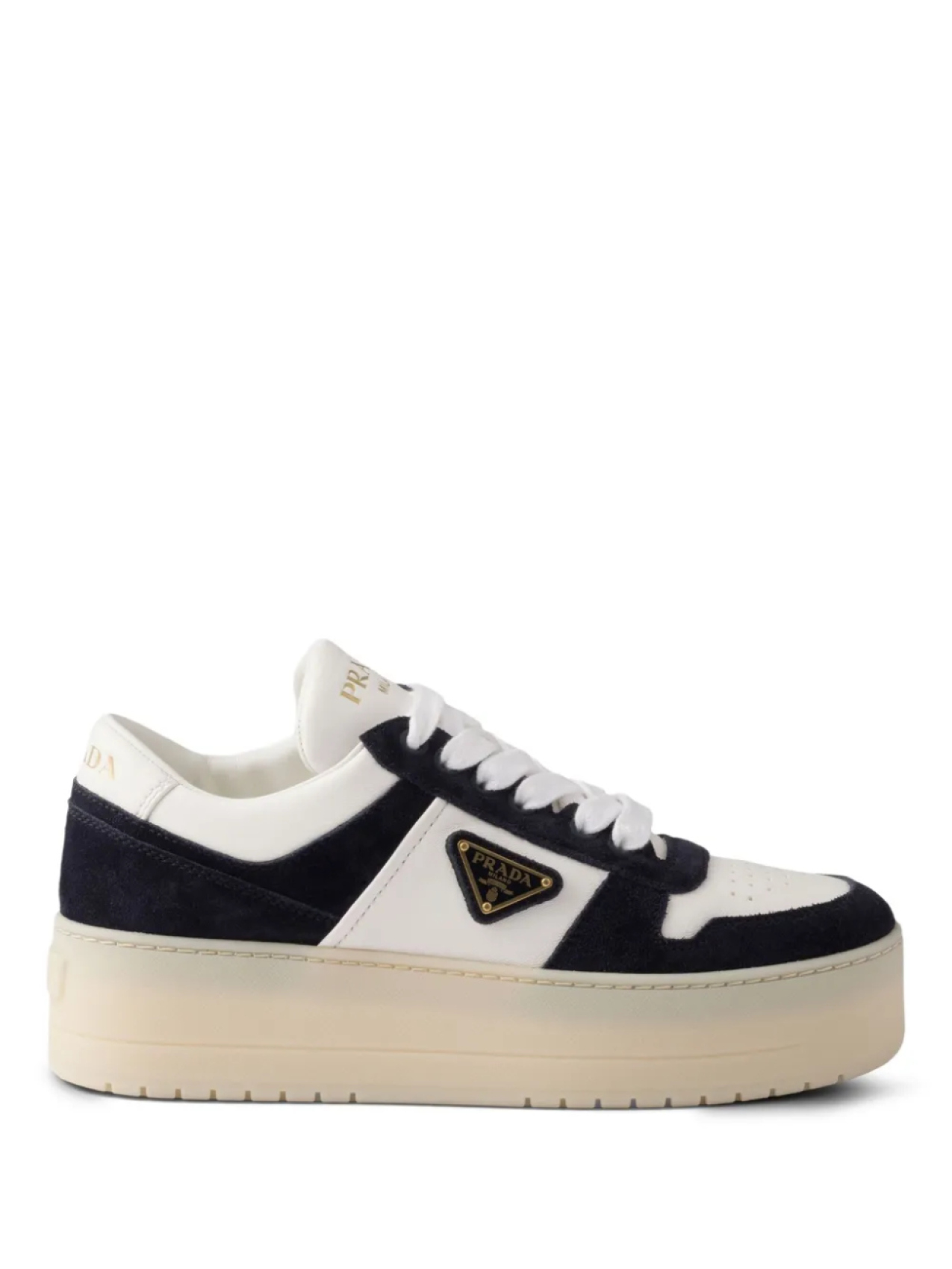 Кроссовки на платформе Prada, белый