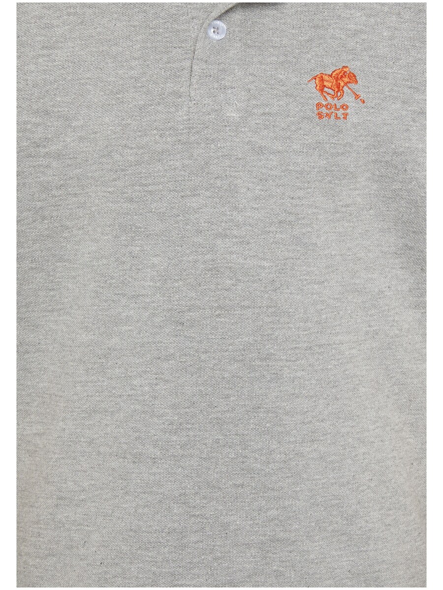 Рубашка Polo Sylt  mit Logo-Stickerei, светло-серый — фото 3