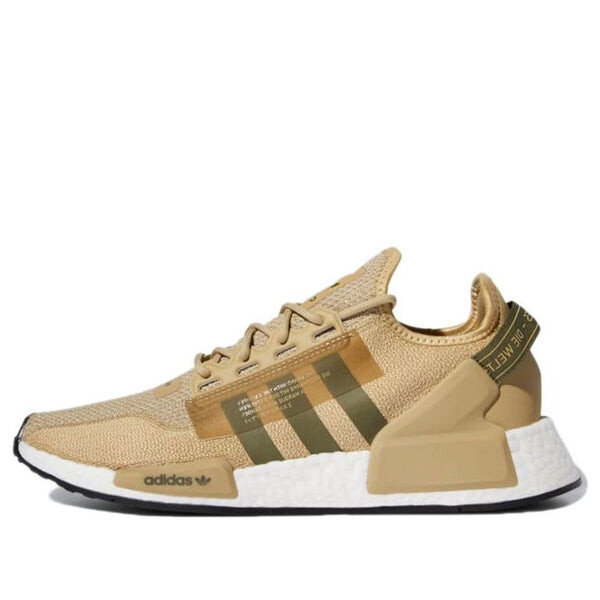 

Кроссовки nmd_r1 v2 'beige tone focus olive' Adidas, коричневый
