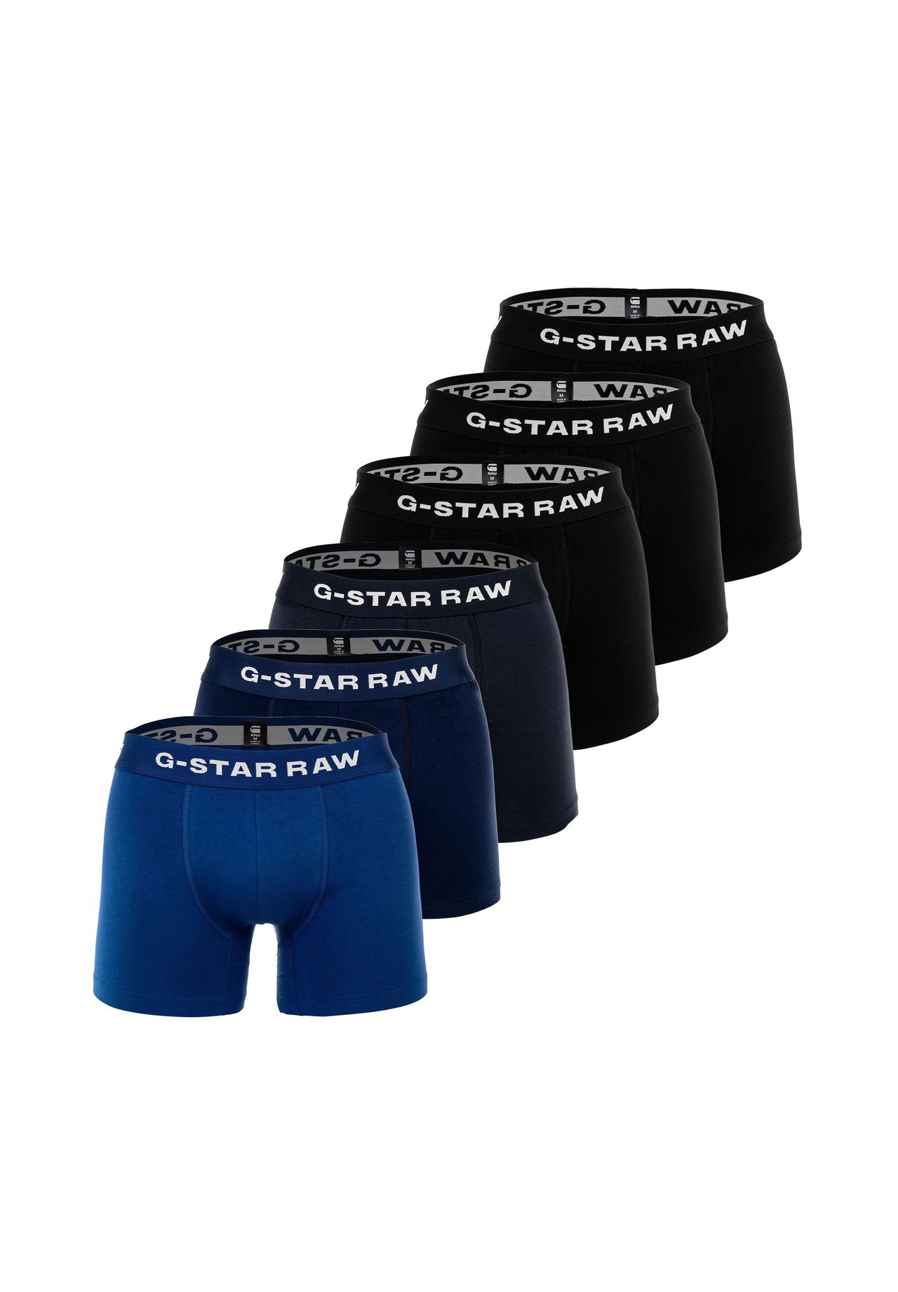 

Мужские боксеры, 6 шт - трусы-боксеры, хлопок стрейч G-STAR RAW, цвет Schwarz/blau