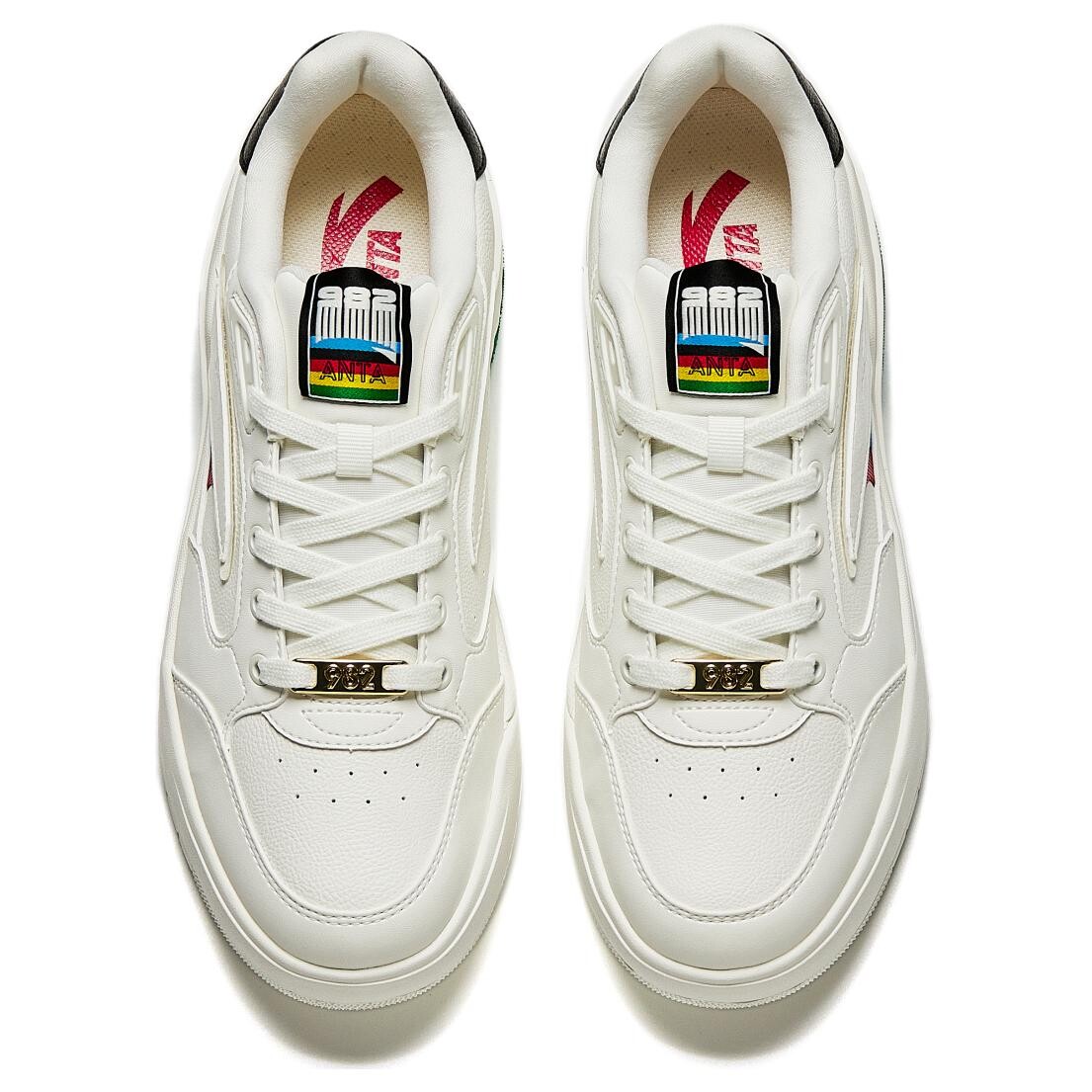 Кроссовки ANTA 982 Skateboarding Shoes Men Low-top Ivory White/base Black, слоновая кость/черный — фото 4