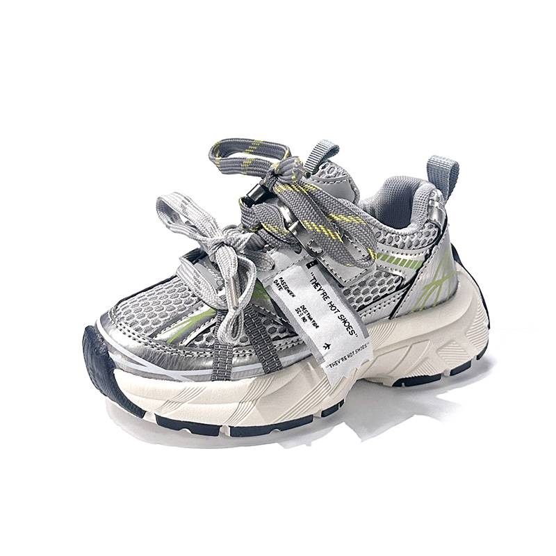 

Низкие детские кроссовки для повседневной носки. Дети 3–7 лет. TONYBEAR, серебряный/серый