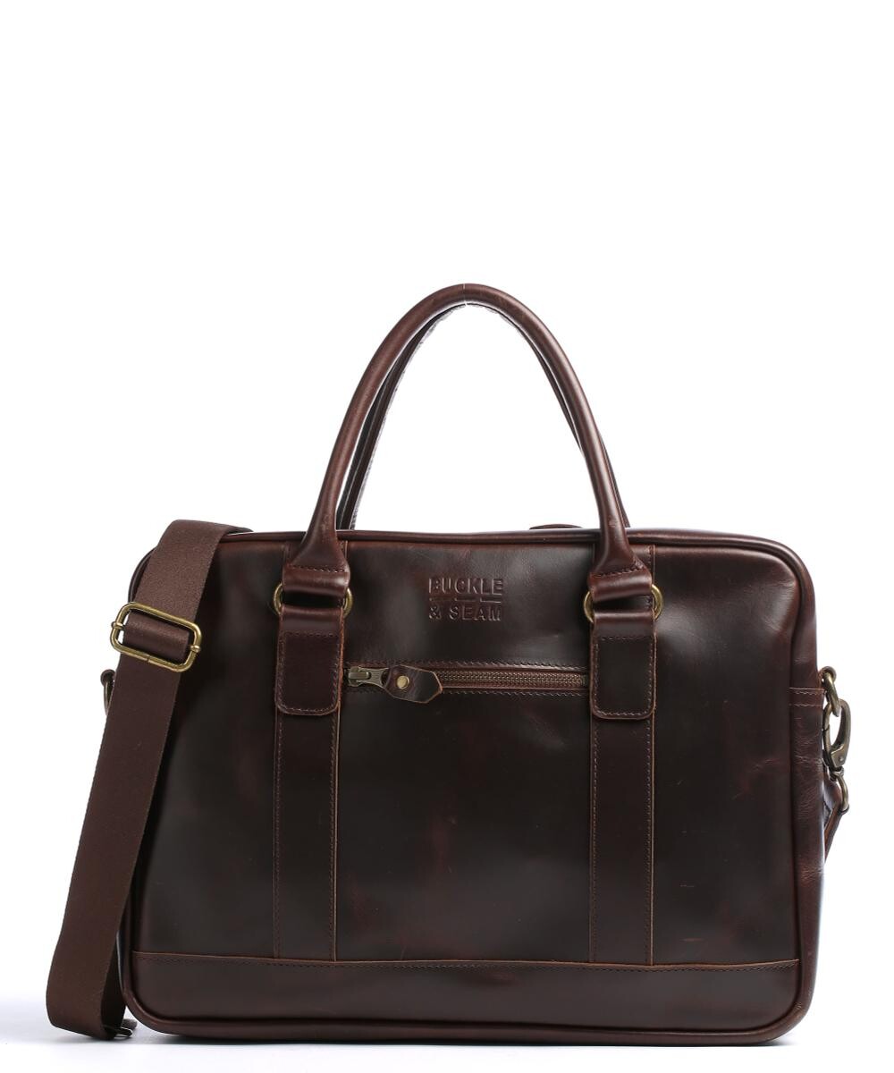 

Портфель Everett 15 дюймов из воловьей кожи Buckle & Seam, коричневый