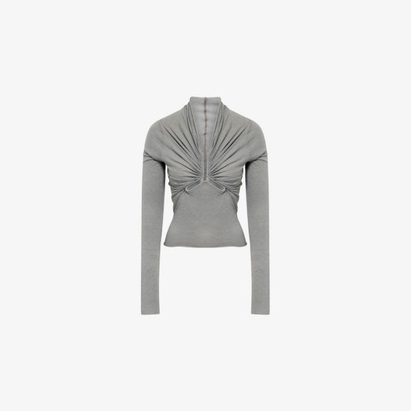 

Топ Rick Owens Аллана с плиссировкой, индиго