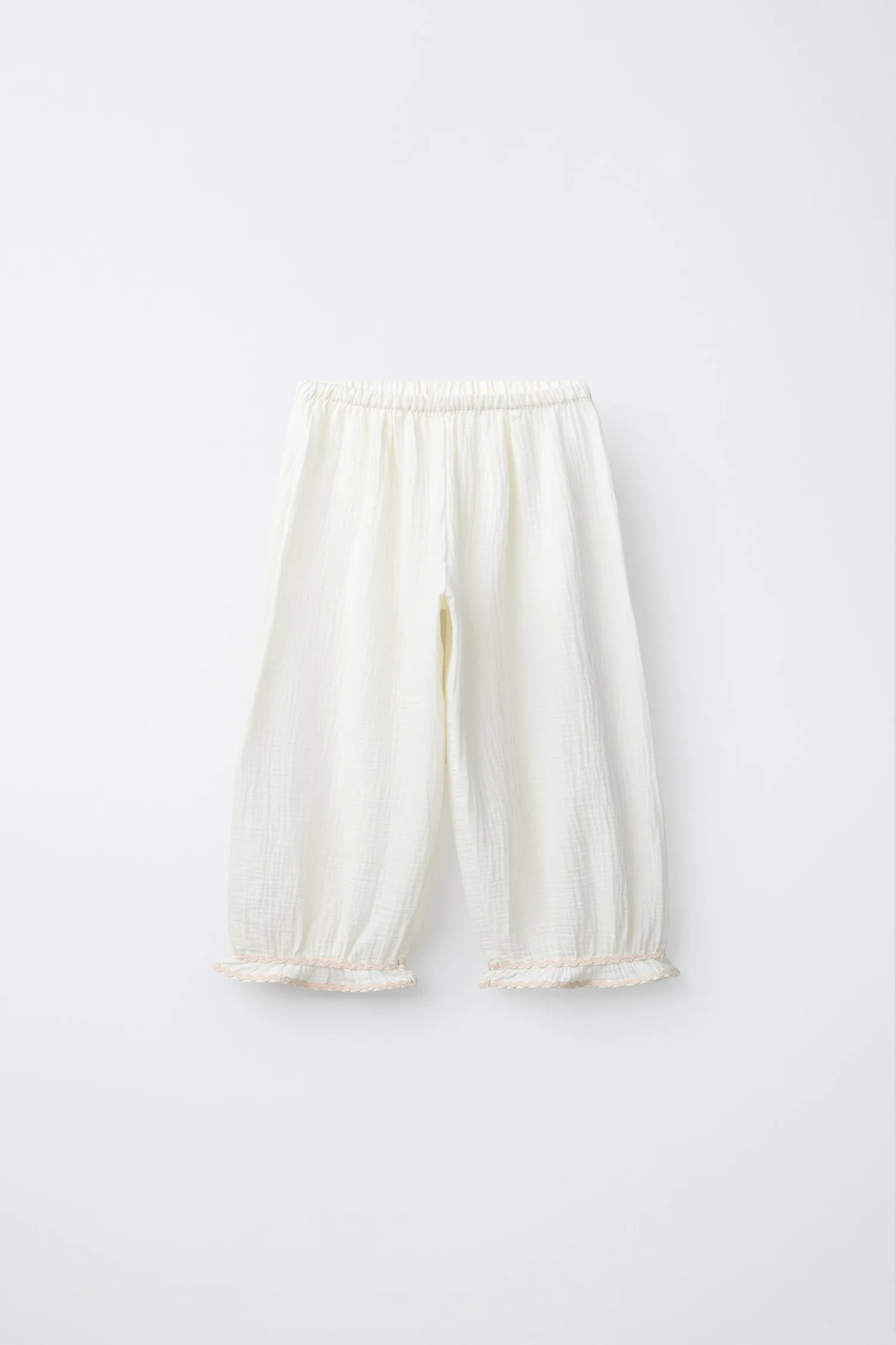 Пижама с контрастной волнистой текстурой, 2-6 лет Zara, экрю — фото 4