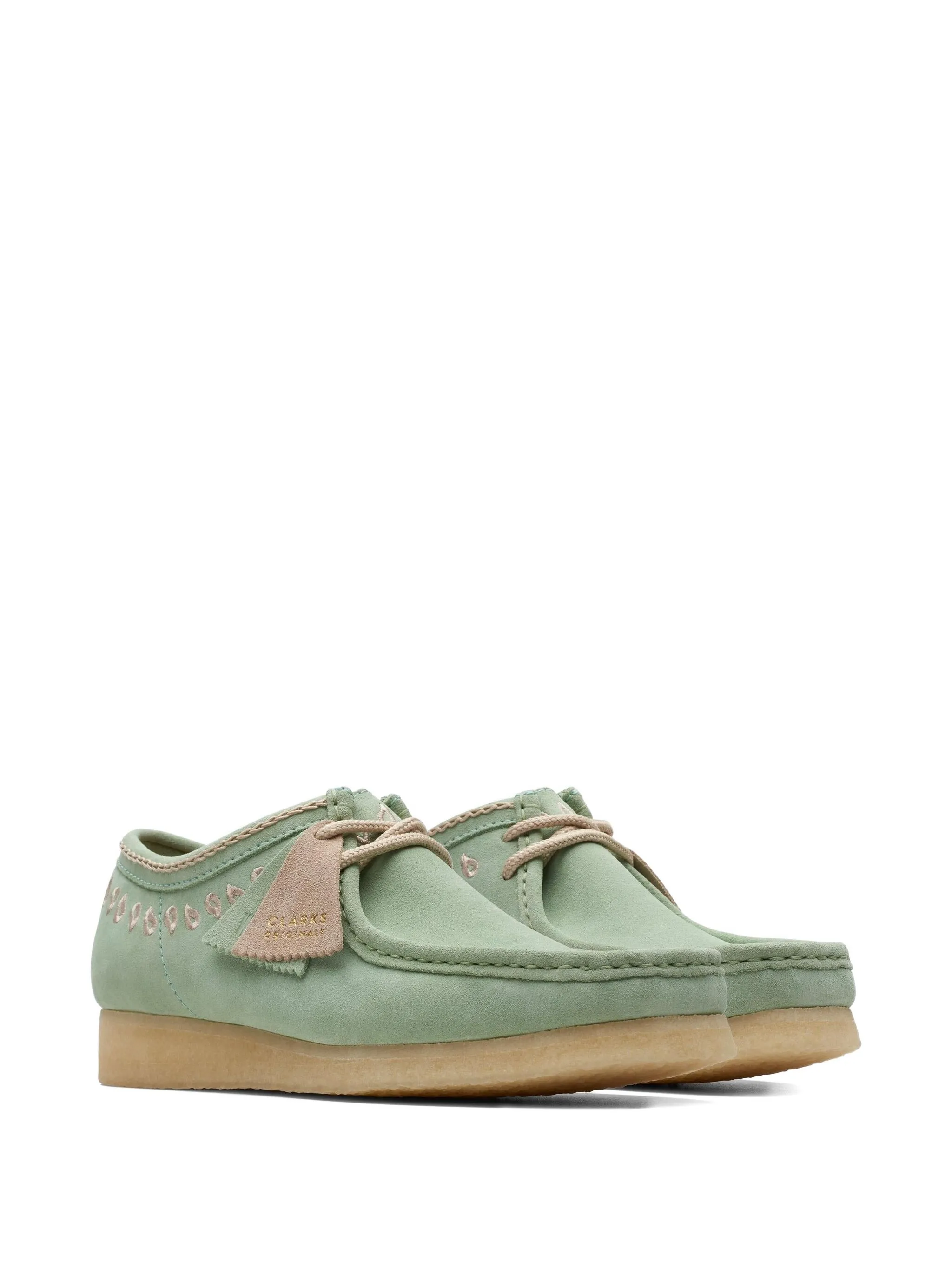 Лоферы Wallabee Clarks Originals, зеленый — фото 2