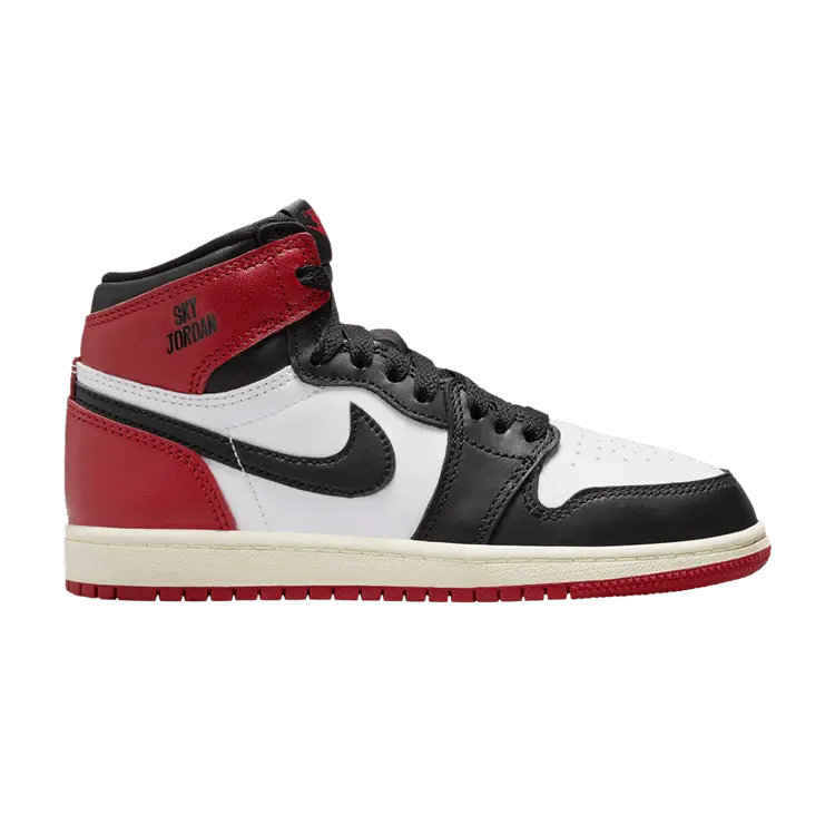 

Кроссовки Air Jordan 1 Retro High OG PS Black Toe Reimagined, красный