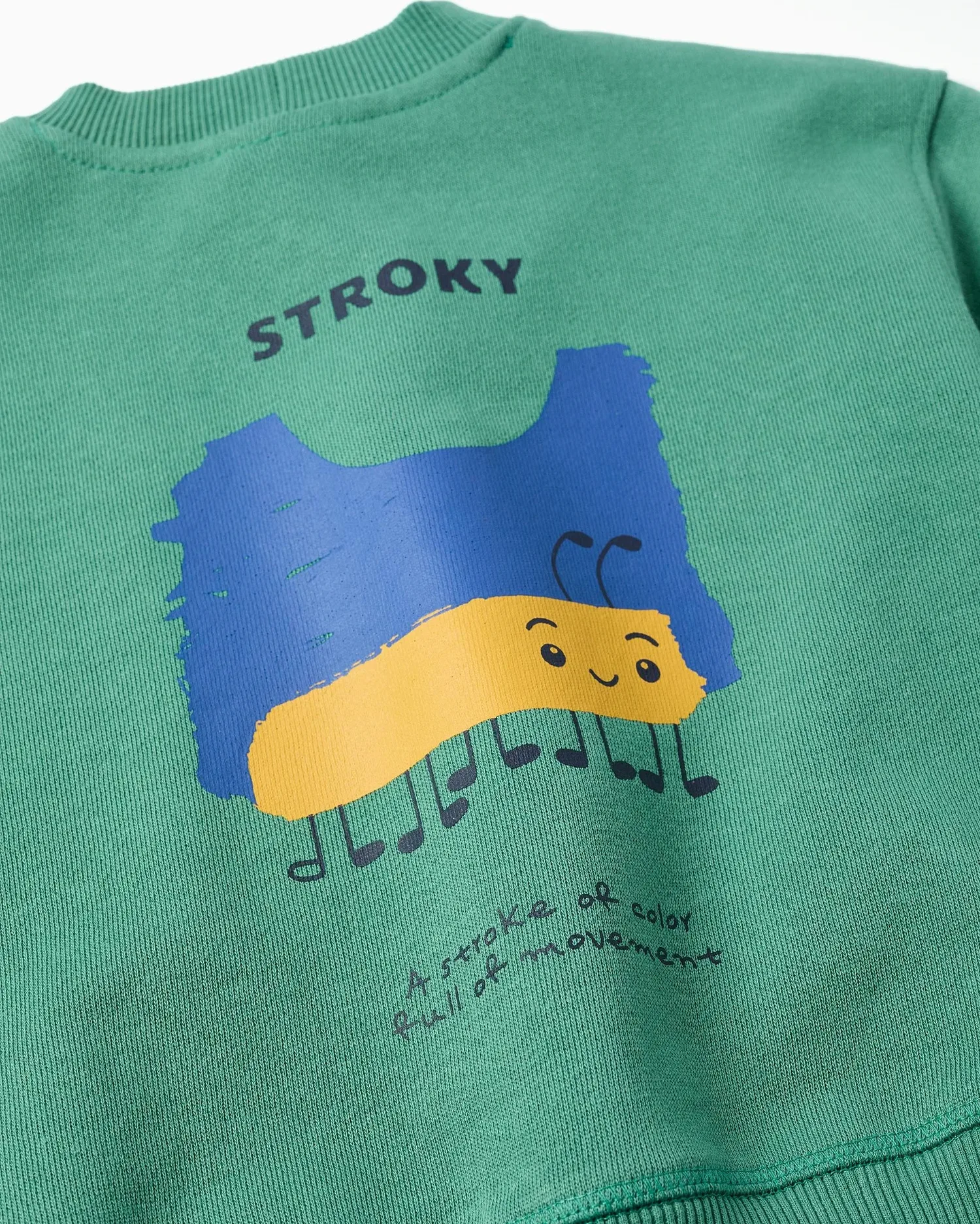 Толстовка для мальчика, 100% хлопок с принтом Zippy, зеленый — фото 4