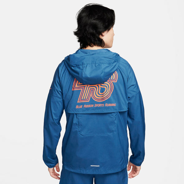 Куртка ветробег беговая энергия отталкивающая беговая куртка Nike, синий — фото 2