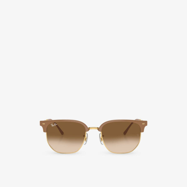 

RB4416 New солнцезащитные очки Clubmaster в неправильной оправе с кристаллами Ray-Ban, цвет tan