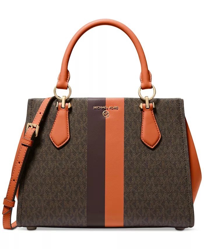 

Сумка через плечо Logo Marilyn Medium Stripe Michael Kors, оранжевый
