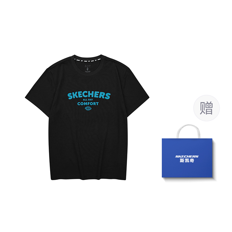 

Skechers Футболка унисекс угольно-черная Carbon Black