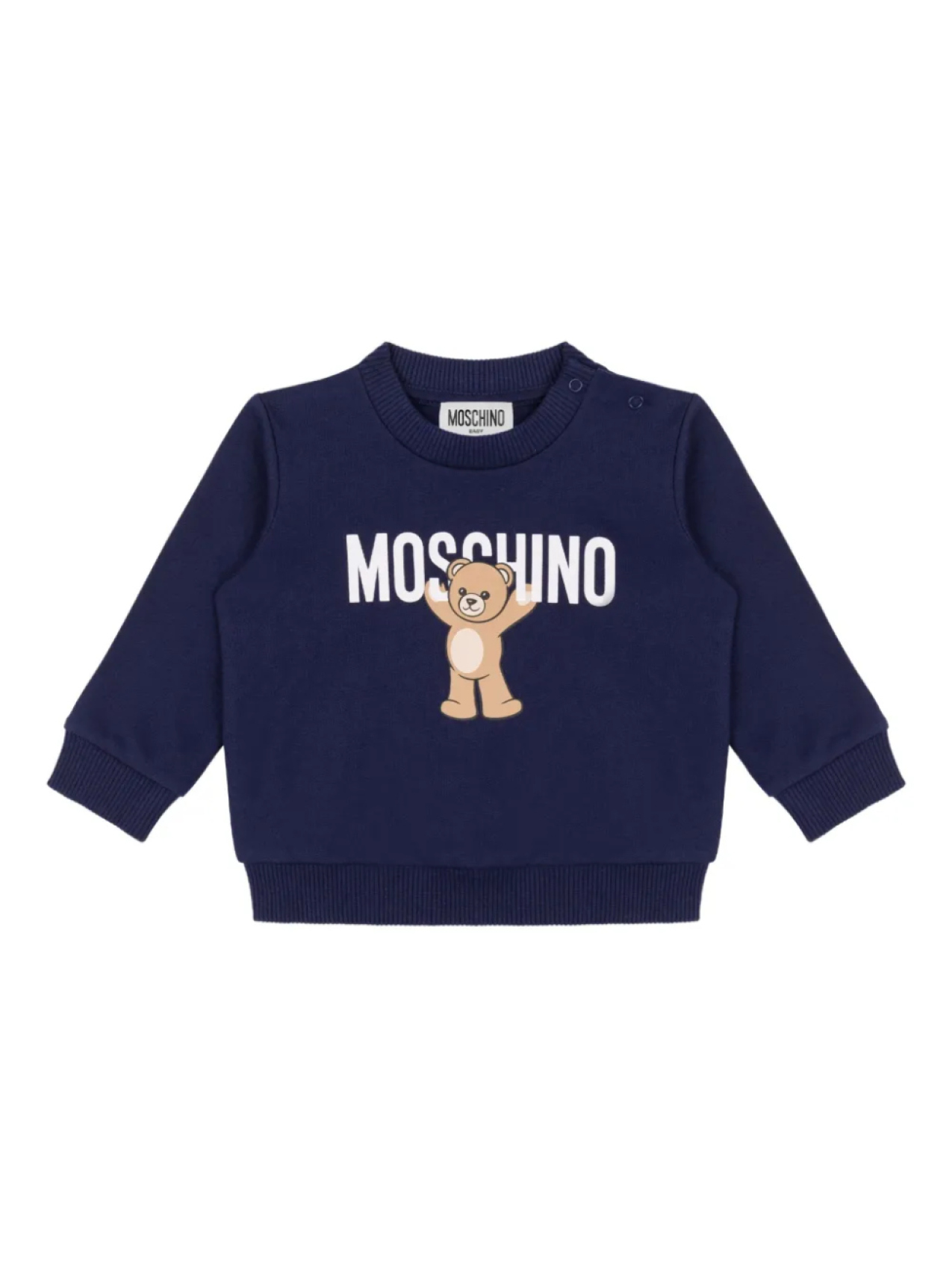 

Толстовка с принтом медведя Moschino Kids, синий