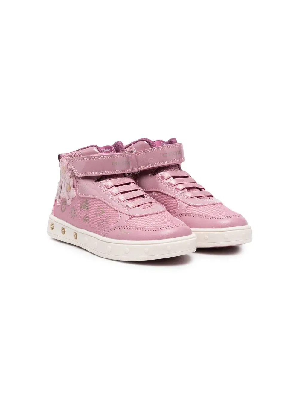 Кроссовки Skylin на шнуровке Geox Kids, розовый