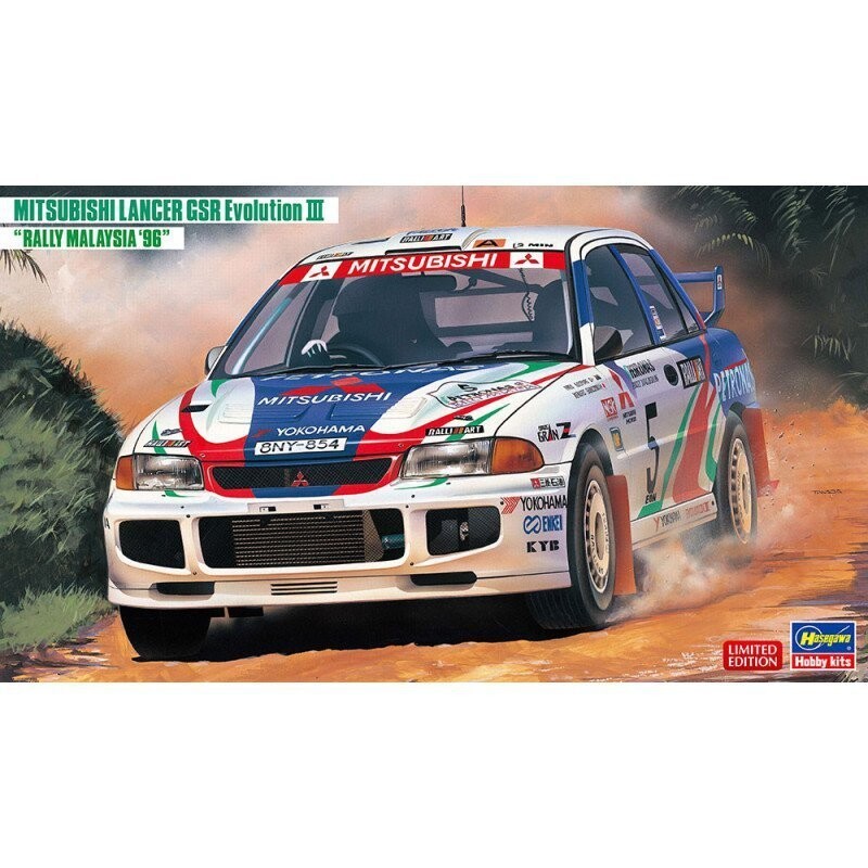 

Hasegawa 20537 Mitsubishi Lancer GSR Evolution III Rally Malaysia '96 1/24