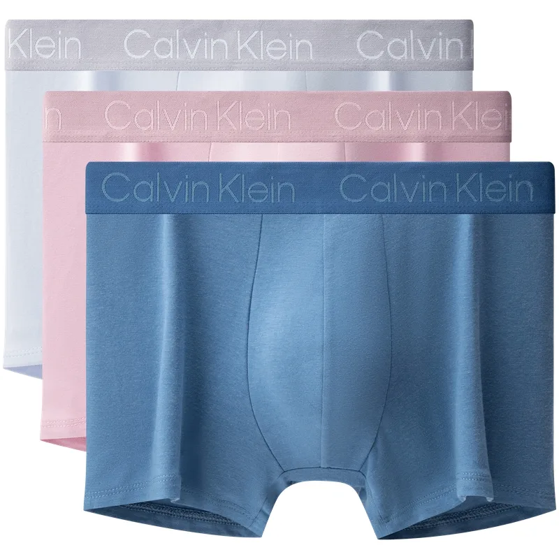 Мужские трусы 3 шт Calvin Klein, RPI-Berlin Blue/Pale Pink/Sky Blue