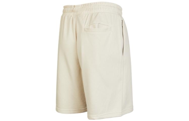 Шорты Men's adidas Logo Printing Pattern Lacing Elastic Waistband Straight Shorts Beige HZ7029 — фото 2