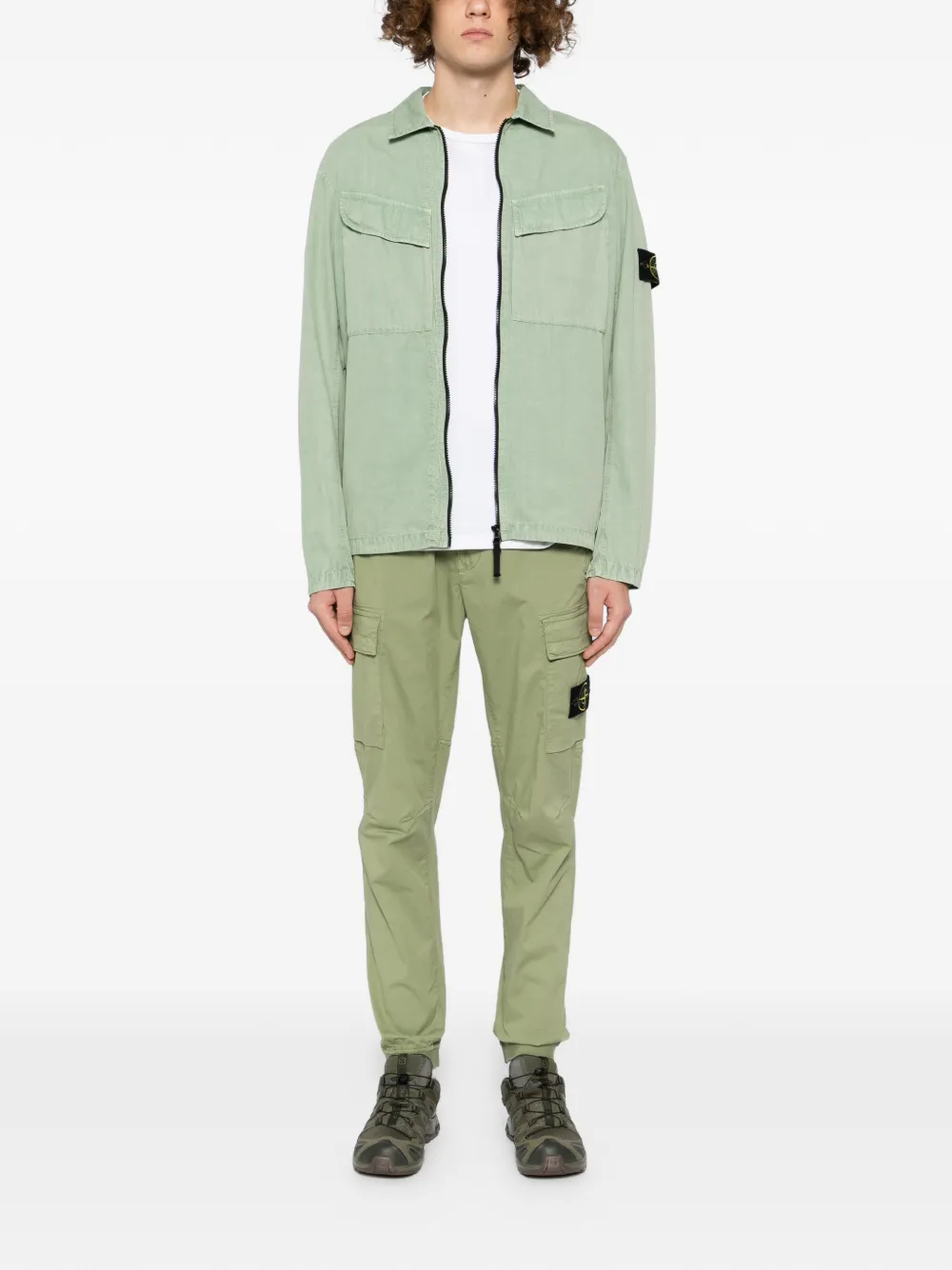Зауженные спортивные брюки Pantalone Stone Island, зеленый — фото 2
