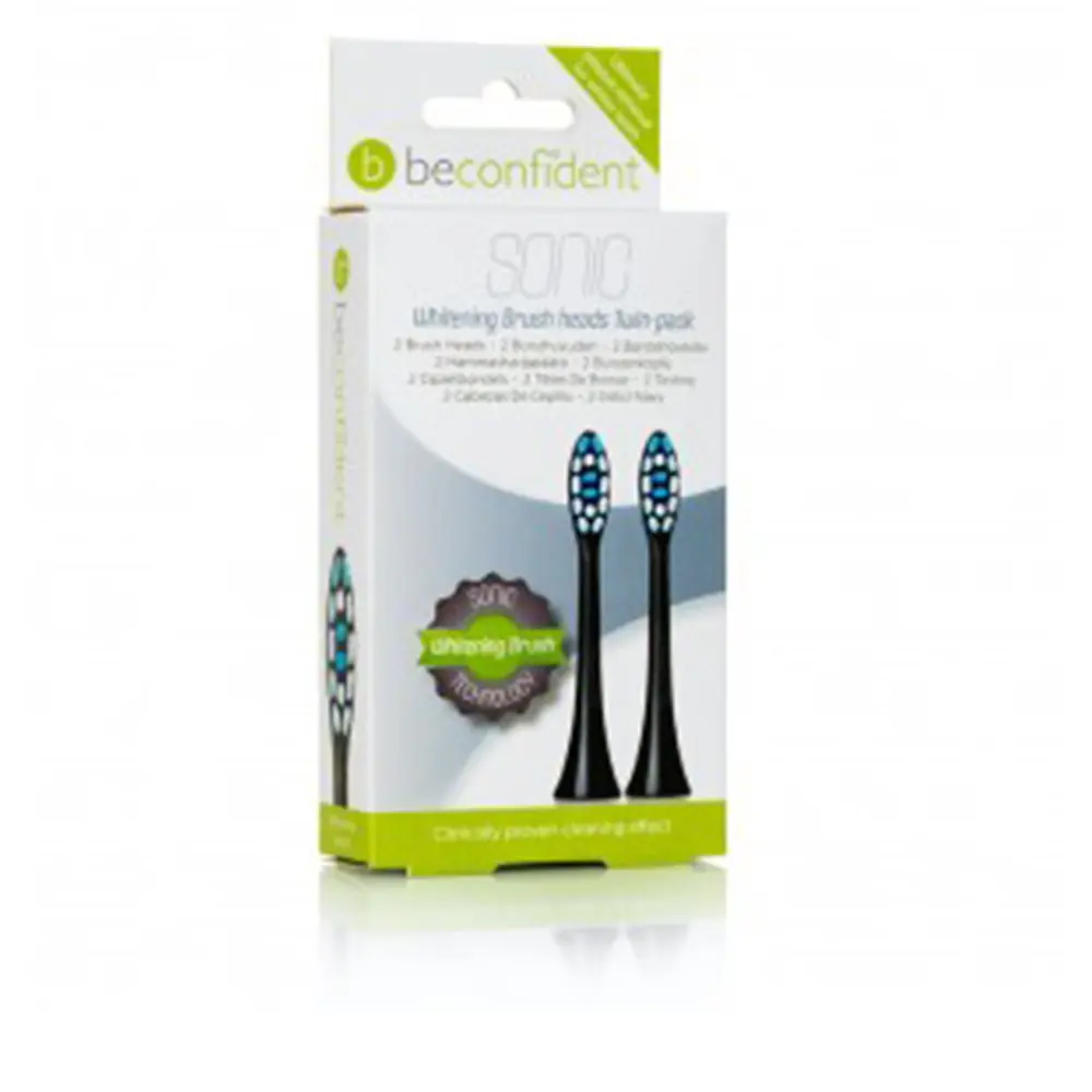 

Зубная щетка Sonic toothbrush heads whitening black lote Beconfident, 2 шт.